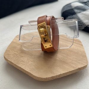 Hermes Gold and Orange Bracelet
